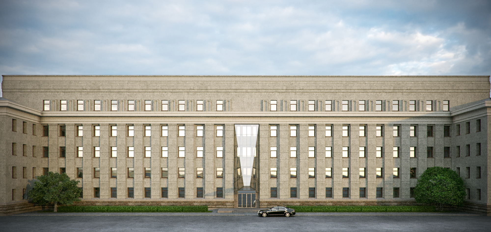 Центральный вход Администрации Иркутской области — визуализация 1
